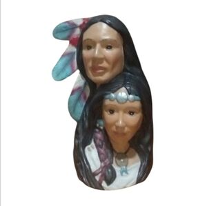 Hand Painted Pottery Native American Figurine Man Woman Sculpture …